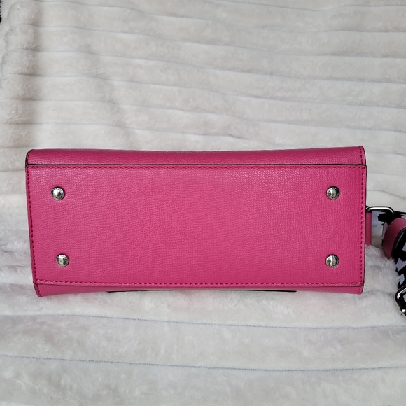 NWT Karl Lagerfeld Maybelle Fuchsia Paris Maybelle Satchel Handbag - Picture 7 of 10